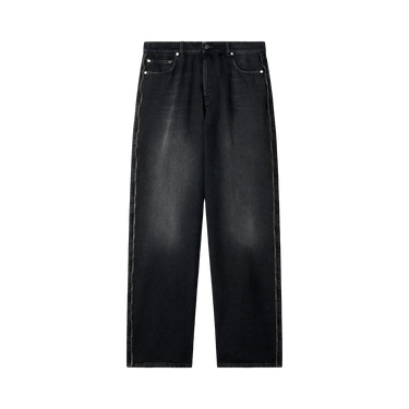 Off-White Zip Trim Loose Fit Jeans 'Grey'