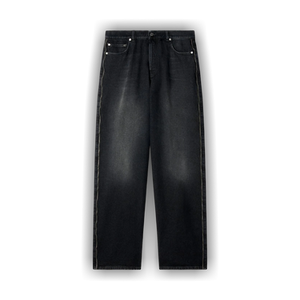 Off-White Zip Trim Loose Fit Jeans 'Grey'