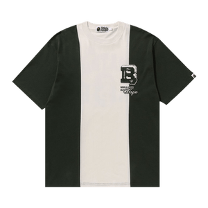 BAPE Badges Color Blocking Tee 'Ivory'