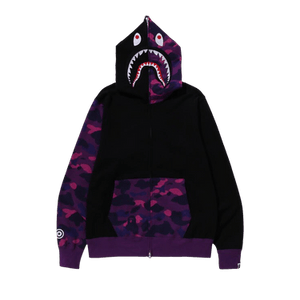 BAPE Color Camo Shark Full Zip Hoodie 'Purple'