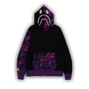 BAPE Color Camo Shark Full Zip Hoodie 'Purple'