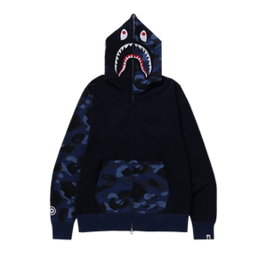 BAPE Color Camo Shark Full Zip Hoodie 'Navy'