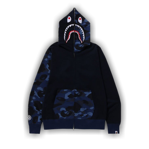 BAPE Color Camo Shark Full Zip Hoodie 'Navy'