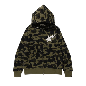 BAPE 1st Camo Full Zip Hoodie 'Green'