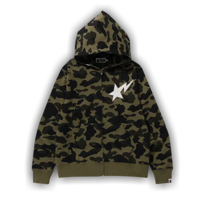 BAPE 1st Camo Full Zip Hoodie 'Green'