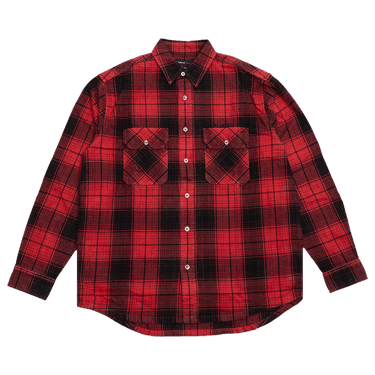 PURPLE BRAND Plaid Flannel Long-Sleeve Shirt 'Red'