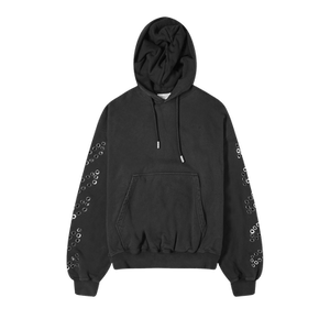 Off-White Eyelet Diags Over Hoodie 'Black'