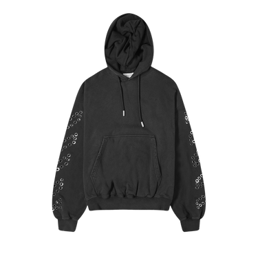 Off-White Eyelet Diags Over Hoodie 'Black'