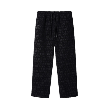 Off-White Off All Over Bouclé Casual Pant 'Black'