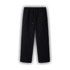 Off-White Off All Over Bouclé Casual Pant 'Black'