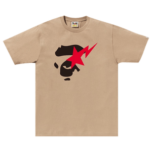 BAPE Ape Face Sta Tee 'Beige'