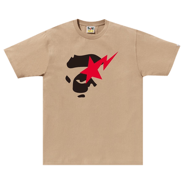 BAPE Ape Face Sta Tee 'Beige'
