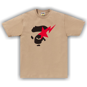 BAPE Ape Face Sta Tee 'Beige'
