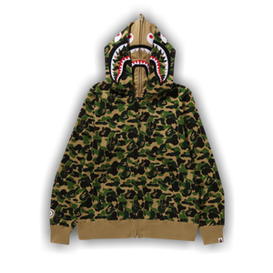 BAPE ABC Camo Double Shark Full Zip Hoodie 'Green'