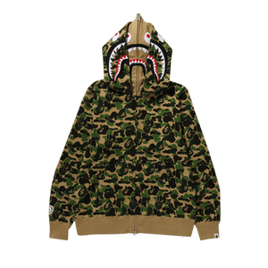 BAPE ABC Camo Double Shark Full Zip Hoodie 'Green'