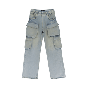 PURPLE BRAND Relaxed Double Cargo Jeans 'Light Indigo'