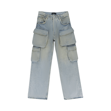 PURPLE BRAND Relaxed Double Cargo Jeans 'Light Indigo'