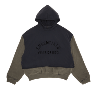 Fear of God Essentials Nylon Fleece Hooded Sweater 'Ink/Jet Black'