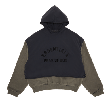 Fear of God Essentials Nylon Fleece Hooded Sweater 'Ink/Jet Black'
