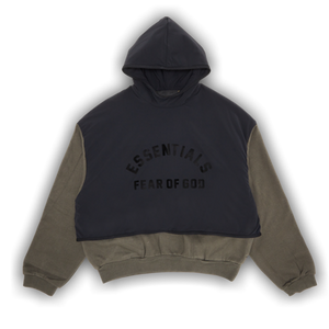 Fear of God Essentials Nylon Fleece Hooded Sweater 'Ink/Jet Black'