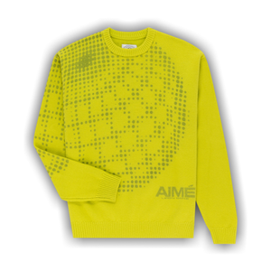 Aimé Leon Dore x New Balance Geo Print Crewneck Sweater 'Lime'