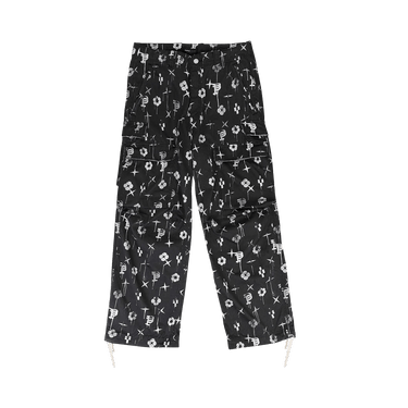 PURPLE BRAND Double Pocket Cargo Pants 'Black'