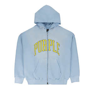 PURPLE BRAND Collegiate Zip Up Hoodie 'Blue'