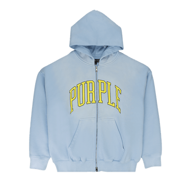 PURPLE BRAND Collegiate Zip Up Hoodie 'Blue'