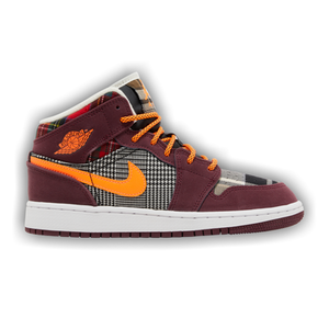 Air Jordan 1 Mid SE GS 'Plaid'
