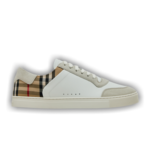 Burberry Check Panelled Sneakers 'Natural White Archive Beige'
