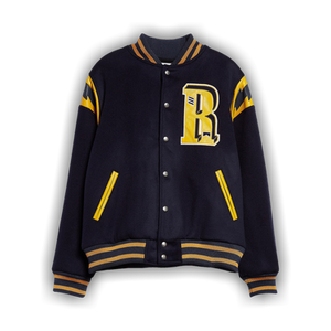 Rhude American Spirit Lighting Bomber Jacket 'Navy/Mustard Yellow'