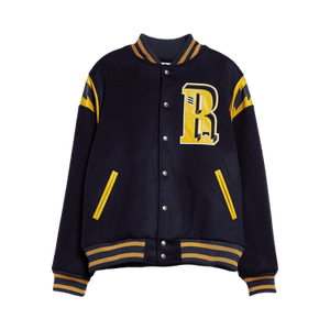Rhude American Spirit Lighting Bomber Jacket 'Navy/Mustard Yellow'