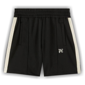 Palm Angels Monogram Track Shorts 'Black/Butter'