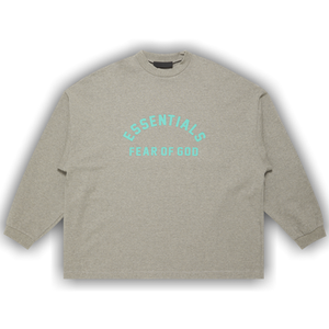 Fear of God Essentials Long-Sleeve T-Shirt 'Dark Heather Oatmeal'