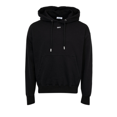 Off-White Arrow Embroidered Skate Hoodie 'Black/White'
