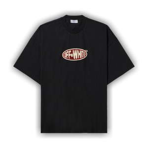 Off-White Crystal Round Logo Over Short-Sleeve Tee 'Black/White'