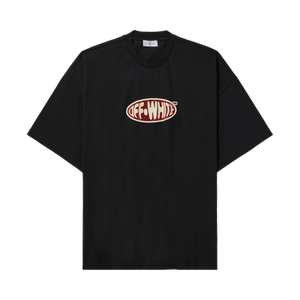Off-White Crystal Round Logo Over Short-Sleeve Tee 'Black/White'