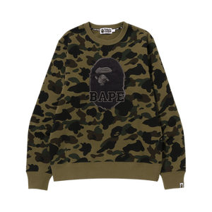 BAPE 1st Camo Pattern Ape Head Crewneck 'Green'
