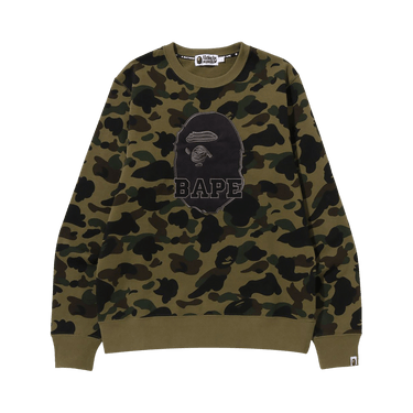BAPE 1st Camo Pattern Ape Head Crewneck 'Green'