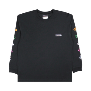 PURPLE BRAND Textured Jersey Long-Sleeve Tee 'Black'