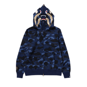 BAPE Color Camo Double Shark Full Zip Hoodie 'Navy'