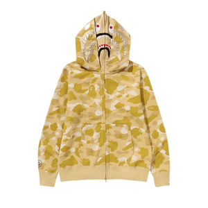 BAPE Color Camo Double Shark Full Zip Hoodie 'Yellow'