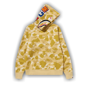BAPE Color Camo Shark Pullover Hoodie 'Yellow'