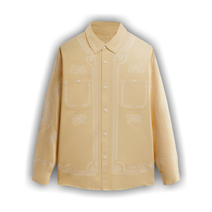 Kith Raw Hem Denim Apollo Shirt 'Blonde'