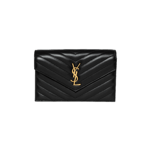 Saint Laurent Envelope Chain Wallet 'Noir'