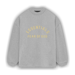Fear of God Essentials Heavy Jersey Long-Sleeve T-Shirt 'Light Heather Grey'