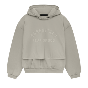Fear of God Essentials Nylon Fleece Hooded Sweater 'Seal/Seal'