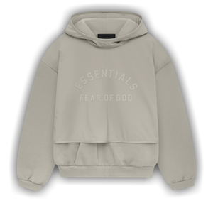 Fear of God Essentials Nylon Fleece Hooded Sweater 'Seal/Seal'