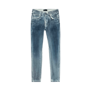 PURPLE BRAND Stained Cobalt Low Rise Slim Jeans 'Light Indigo'
