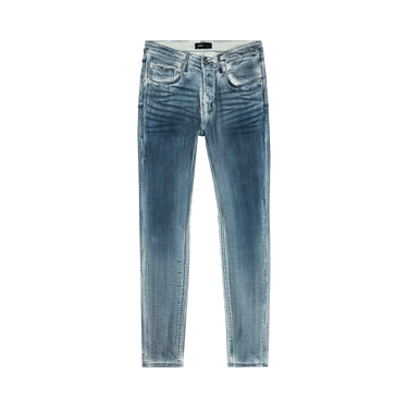 PURPLE BRAND Stained Cobalt Low Rise Slim Jeans 'Light Indigo'